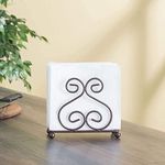 Craft Mshopr Double S Shaped Wrought Iron Tissue roll Holder One-Handed Tear Paper | Tissue Paper Holder | Paper Towel Holder | Napkin roll Hand (Napkin-Heart1)