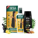 SESA Ayurvedic Hair Oil 200Ml + Ayurvedic Medicinal Shampoo 200Ml Combo Pack Control Hair Fall Nourishes Scalp Help Hair Growth For Men & Women