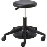 Safco Products Adjustable Mobile Foot Pedal Lab Stool, 5 Star Base Wheels for Stability and Easy Rolling, Great for Dr. Offices and Receptions Desks, Black