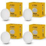 Jaquar 12W LED Gem Trimless Round Surface Mount Down Light | No False Ceiling Required | Warm Light(3000K) | (Pack of 4)