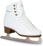 BOTAS - model: REGINA/Made in Europe (Czech Republic) / Ice Skates for Girls, Kids/NICOLE blades/Color: White, Size: Kids 12.5