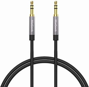 MaGeek Cavo Aux Jack 3,5mm, (1,0 metro) Cavo Audio Jack Cavo audio stereo maschio su maschio per cuffie Beats, iPhone, iPod, iPad, Car Audio, Home Stereo e altro (Nero)