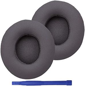 Adhiper Ear Pads Cushions for Beats by Dr. Dre Solo 2 Solo3 Wireless On-Ear Headphones, Ear Cushions with Soft Memory Foam, Protein Leather (Asphalt Gray)