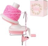 CrossCultiva Yarn Winder Pink Color Yarn Ball Winder for Knitting and Crocheting Yarn Cake Winder for Knitting Beginners and Enthusiasts Use