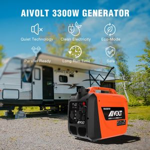 AIVOLT 3300W Petrol Inverter Generator – Portable Power Supply