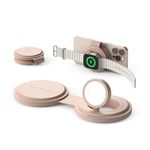 SATECHI OntheGo™ 2 in 1 Wireless Charger, Qi2 Portable Travel Station with Fast Charging for iPhone 17–12, Apple Watch & AirPods, Desert Rose (𝗨𝗦𝗕-𝗖 𝗖𝗵𝗮𝗿𝗴𝗲𝗿 𝗺𝗶𝗻 𝟯𝟬𝗪 𝗥𝗲𝗾𝘂𝗶𝗿𝗲𝗱)
