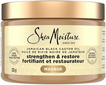 Shea Moisture Strengthen & Restore Hair Treatment Masque for dry hair Jamaican Black Castor Oil deep conditioner with Shea Butter, Peppermint and Apple Cider Vinegar 326 g