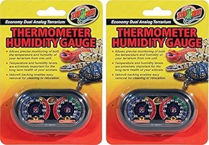 Zoo Med Economy Dual Analog Terrarium Thermometer and Humidity Gauge - 2 Pack