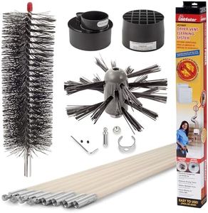 Dryer Vent Duct Cleaning Kit - Gardus RLE24 LintEater Rotary Dryer Vent Cleaner Kit, Removes Lint, Dryer Vent Cleaning System Extends Up to 24’ with 08 Flexible 3' Rods, Air Duct Cleaning Tools