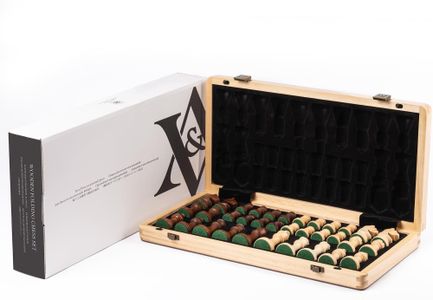A&A 15" Wooden Chess Set – Classic Folding Board Game
