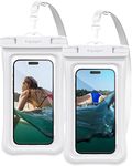 Spigen Pvc Aqua Shield Floating Waterproof Cover Case A610,Ipx8 Waterproof Phone Case For iPhone 15 Pro Max And More,Samsung Galaxy S24 Ultra,Pixel 7A And Up To 8.2Inch-White(2 Pack)