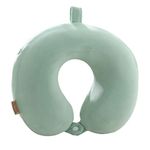 Travel Pillow - Memory Foam Neck Pillow Support Pillow,Luxury Compact & Lightweight Quick Pack for Camping,Sleeping Rest Cushion (Green)