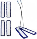 Abbey 100cm V Shaped Floor Sweeper Scissor Mop Kit for Hard Floor with 2x Additional Heads – Washable Industrial V Sweeper Mop Easily Catches Dust from Floors