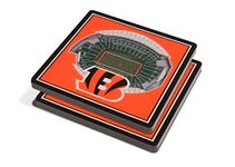 YouTheFan NFL Cincinnati Bengals 3D StadiumView Coasters - Paul Brown Stadium