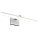 SOLFART Modern LED Rotatable Vanity Light Fixtures Silver Aluminum for Bathroom Wall Light 5500K White Light