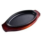 Generic Heavy Duty Cast Iron Steak Platter - Versatile Skillet for Home Cooking, S