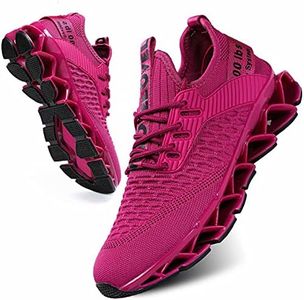 Womens Running Shoes Blade Tennis Walking Sneakers Comfortable Fashion Non Slip Work Sport Athletic Shoes, All Rose, 9