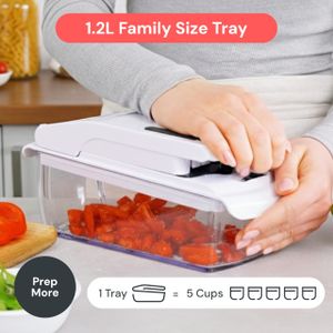 9-in-1 Vegetable Chopper – White Multi-Function Food Dicer