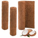 YOUEON 3 Rolls Coconut Coir Liner Sheets 40 x 16 Inch, Coco Liner Roll Reusable Coconut Fiber Mat, Reptile Carpet, Snow Melting Mats Insulation Coconut Mat for Planter, Flowerpot, Garden,Reptile