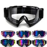 APEBAZY Motorcycle Goggles Motocross Dirt Bike Glasses ATV Off Road Racing Mx Riding Goggle Windproof Anti Fog UV Ski Goggles