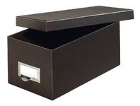 Globe-Weis Fiberboard Index Card Storage Box, 3 x 5 Inches, Solid Black (3X5BLA)