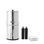 Big Berkey BK4X2 Countertop Water Filter System with 2 Black Berkey Elements and 2 Fluoride Filters