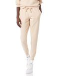 Amazon Essentials Women's Relaxed Fit Fleece Jogger Sweatpant, Warm Beige, Small