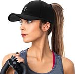 Gisdanchz Ponytail Hat for Women Performance Running Hat Womens Baseball Cap Quick Dry Golf Tennis Workout Gym Exercise Hats for Women Summer Pony Cap Ponyback Hat Casquette Femme, Black