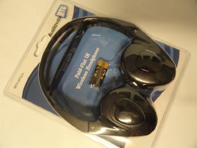 Audiovox Single Channel Wireless Fold-Flat Headphones with Batteries