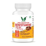 VITARUHE® Benfotiamine 300 Mg With Bioperine, Helps Maintain Blood Sugar Levels Supplement, 90 Capsules