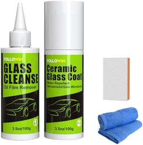 FOLLOWIN Glass Care Kit,Ceramic Coating for Glass,Hydrophobic Sio2 Windshield Coating,Rain Repelling Coating-Improved Visibility Glass Coating