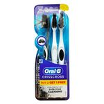 Oral-B Adult Pro-Health Criss Cross Charcoal Extra Soft Manual Toothbrush (Pack Of 3)