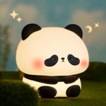 FAMIDUO Big Head Panda Night Light, Squishy Dimmable Led Panda Lamp, Kawaii Veilleuse Enfant, Cute Decor for Baby Bedroom, Rechargeable Bedside Touch Soft Lamp for Breastfeeding/Sleep, Cute Lamp Gift