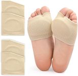 Metatarsal Pads for Men and Women-4 Pieces-Help Metatarsalgia, Mortons, Neuroma, Calluses Blisters, Diabetic Feet (Beige)