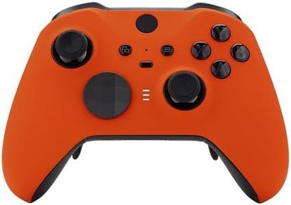 eXtremeRate Orange Soft Touch Grip Faceplate Cover, Front Housing Shell Case Replacement Kit for Xbox One Elite Series 2, Xbox Elite 2 Core Controller Model 1797 - Controller NOT Included