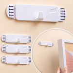 TAILI Picture Hangers 4 Pack, Adhesive Picture Hanging Hooks Without Nails, No Damage Sawtooth Picture Hangers, Art Hanger Hooks for Bathroom Kitchen Home Door Closet, Inclue 2 Extra Strips…