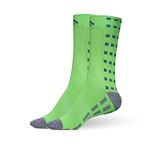 Mizaki Calf Length Football Socks for Men & Women, moisture-wicking (Green)