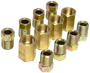 A-Team Performance - 12 Piece 3/8 Inch-24 Threads Brake Line Fittings Assortment - for 3/16 Inch Tube (4 Unions, 8 Nuts)