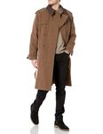 LONDON FOG Men's Iconic Double Breasted Trench Coat with Zip-Out Liner and Removable Top Collar Trenchcoat, British Khaki, 42