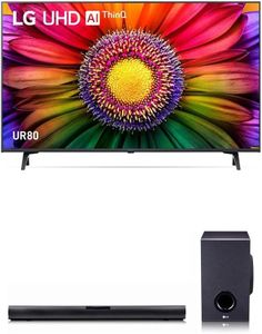 LG UR8050 50 inch 4K Smart UHD TV (50UR8050PSB) with SQC1 Soundbar