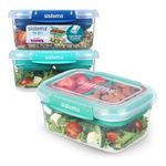Sistema TO GO Stax Leakproof Food Storage Containers | 1 L | Airtight & Stackable Meal Prep Containers with Lids | Adult Lunch Boxes for OfficeSchool & More | BPA-Free | 3 Count