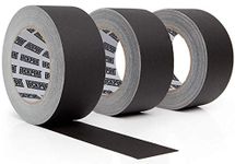 Lockport Gaffers Tape 2 Inch - 30 Yards - Waterproof, No Residue, Non-Reflective, Easy Tear, Matte Gaffer Stage Tape - Gaff Cloth Tape for Photography, Filming Backdrop (Black, 3-Pack)