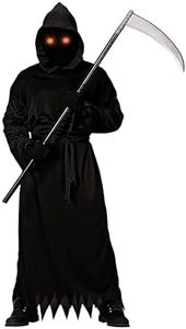 Travestimento da Tristo Mietitore per bambini | Include 1 cappuccio completo, 1 vestito, 1 finto, occhiali luminosi | Divertente da indossare per Halloween | Cosplay da film horror | OriginalCup