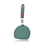 Tenta Kitchen Silicone Turner Spatula Non-Stick Cookware Safe Wide Pancake Spatula for Cooking and Baking- 600°F Heat Resistant Rubber Egg Spatula-Green