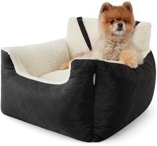 Lesure Small Dog Car Seat - Waterproof Dog Booster Seat, Car Dog Seat For Medium Dog With Clip-On Leash For Pet Travel Carrier Bed,54.5x49.5x38cm, Black