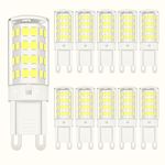 YUANHENLIZ G9 LED Light Bulbs, 5W LED Small Corn Bulb Cold White, 360° Beam Angle Energy Saving Light Bulbs for Home Lighting LED Lamp 10 Pack