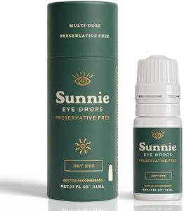 Sunnie Preservative-Free Eye Drops, Artificial Tears for Dry Eyes, 0.37 oz