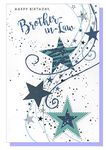 Brother In Law Birthday Card - Multi Colour Text 7.5" x 5.25" 119