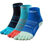 OrrinSports Toe Socks Coolmax Running Socks for Men Women 3 Pairs Athletic Breathable Five Finger Socks