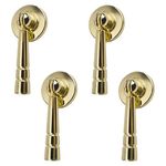 MOROBOR Gold Kitchen Drawer Knob,4pcs Brushed Gold Tear Drop Dresser Door Knobs Golden Bamboo Pull Single Hole Handle with Mounting Screws for Wardrobe Cupboard Closets